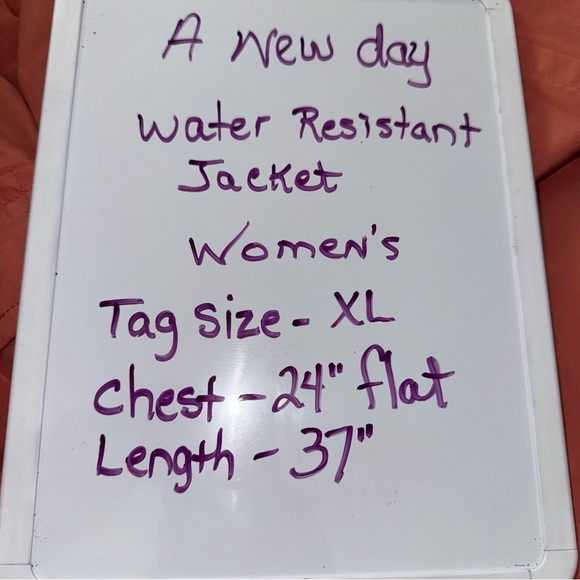 A New Day Women’s Water Resistant Hooded Jacket Coat Pink XL Long - Picture 6 of 6